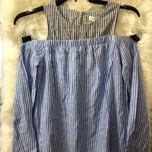 Honey Punch Long Sleeve Stripe Top "S"